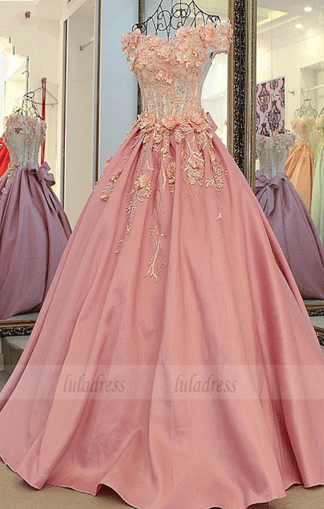 Stunning Prom Dress blush pink prom gowns long evening gowns for teens