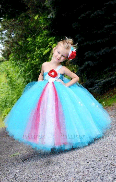 Flower Girl Dress,Floor-length Flower Girl Dress,Tulle Flower Girl Dresses