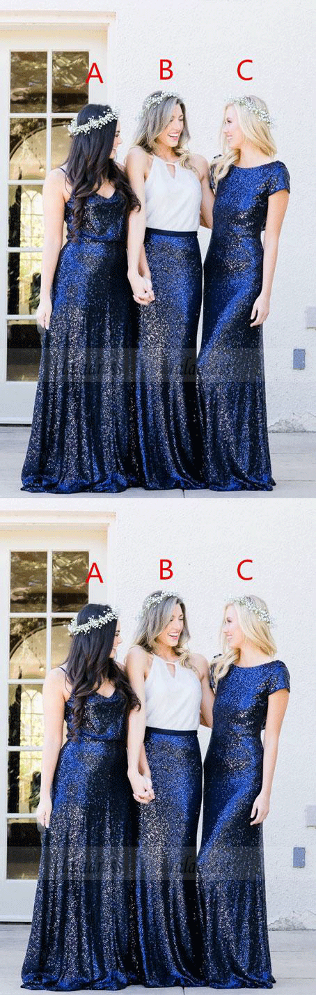 Sequins Bridesmaid Dress,Pretty Bridesmaid Dress,Free Style Bridesmaid Dress