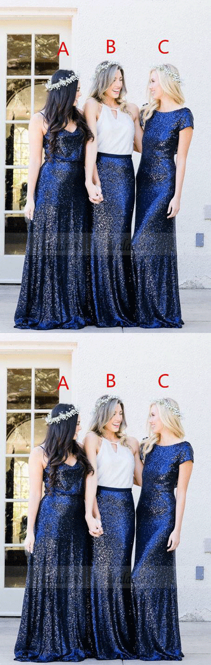 Sequins Bridesmaid Dress,Pretty Bridesmaid Dress,Free Style Bridesmaid Dress,BD98905