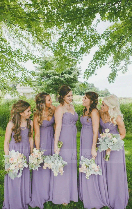 Long Bridesmaid Dresses,Sweetheart Wedding Party Dress For Bridesmaids