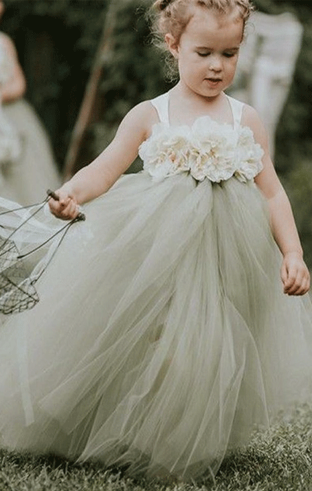 Tulle Flower Girl Dresses, Little Girl Dresses for Wedding