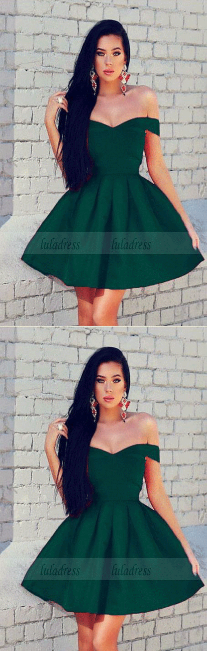 dark green homecoming dresses,short cocktail dress,emerald green homecoming dress,BD98232