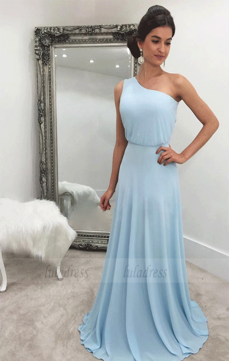 One Shoulder Prom Dresses Long Party Dress