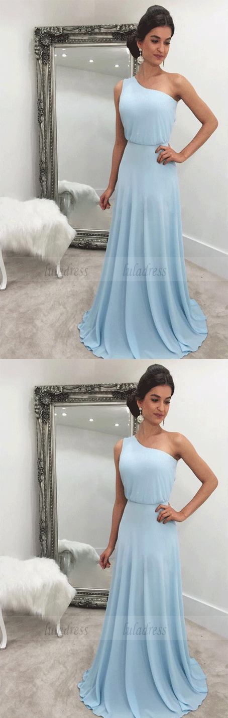 One Shoulder Prom Dresses Long Party Dress