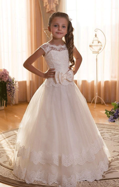 Flower Girl Dresses Pageant Girl Dresses, Lace Flower Girl Dress, Tulle Flower Girl Dress