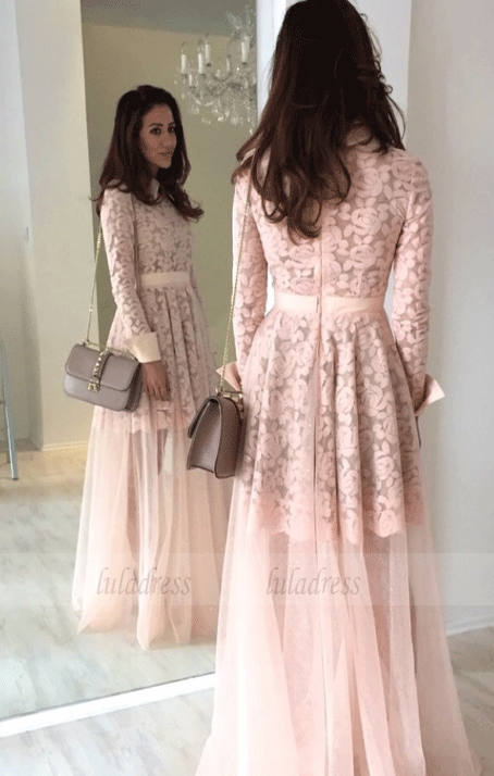 Long Sleeve Prom Dress,Sheath Prom Dress,Fashion Prom Dress