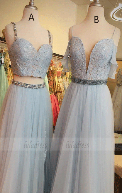 Princess Straps Long Prom Dress