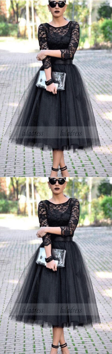 Tulle Prom Dress,Black Evening Formal Dress,Women Dress,BD99391