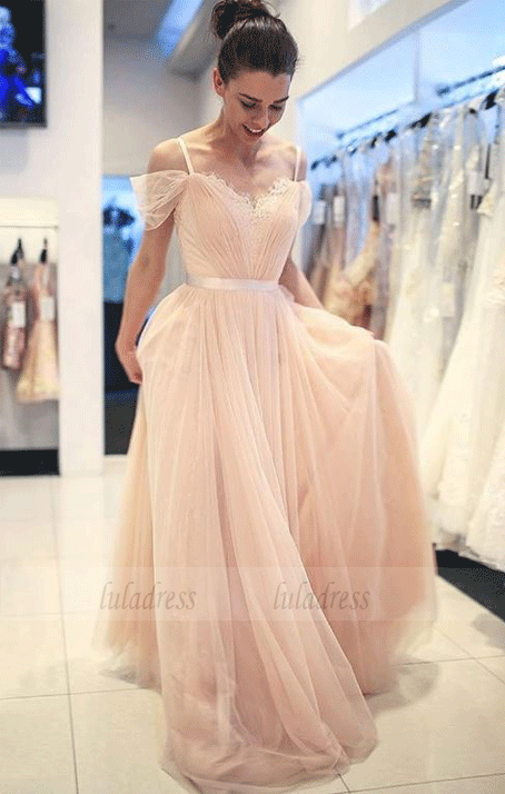 Elegant Tulle Lace Long Prom Dress