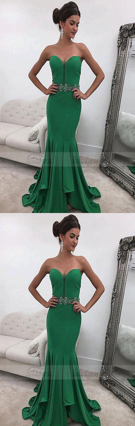 sweetheart neck mermaid long prom dress, evening dress,BD99057