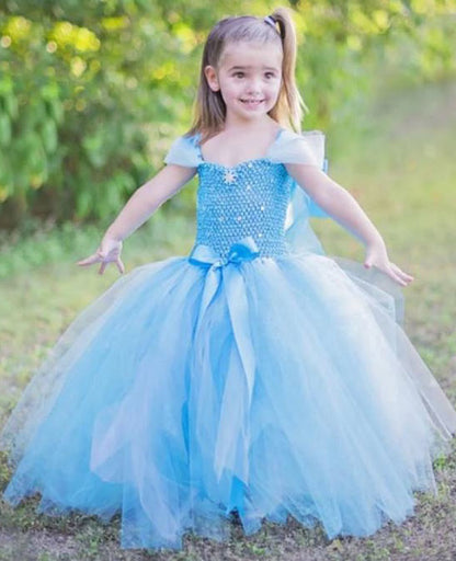 Blue Frozen Flower Girl Dress, BW97568