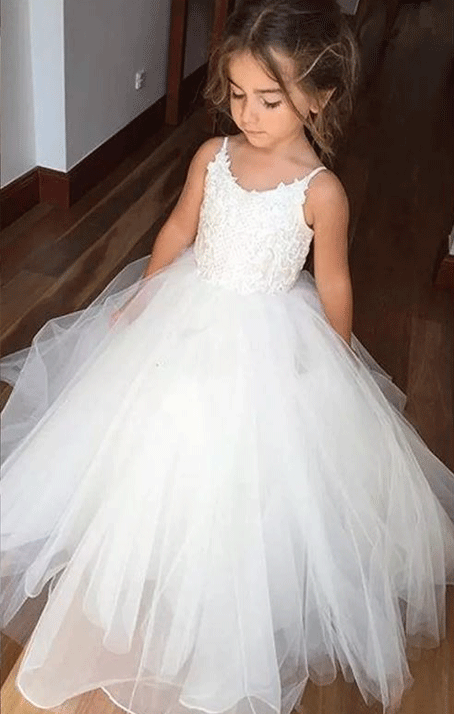 Cute Flower Girl Dress,Lace Flower Gril dress, Tutu Flower Girl Dresses,Kid Communion Dress