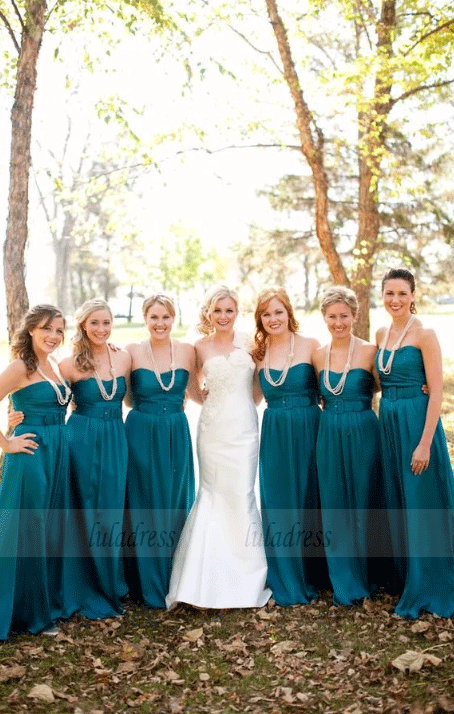 long bridesmaid dresses,elegant wedding party dresses