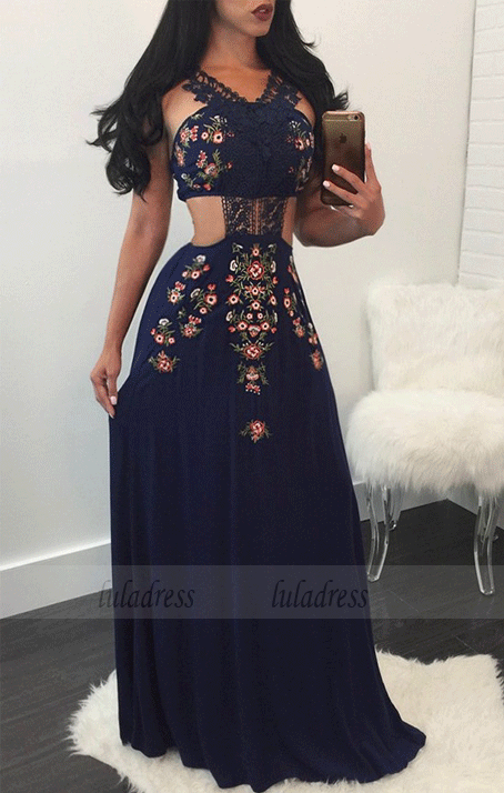 Lace Backless Floral Print Vintage Maxi Dress