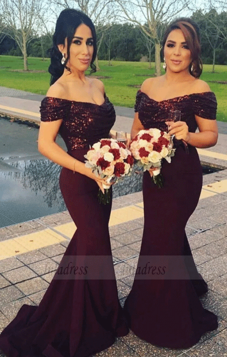 Mermaid Off The Shoulder Bridesmaid Dresses