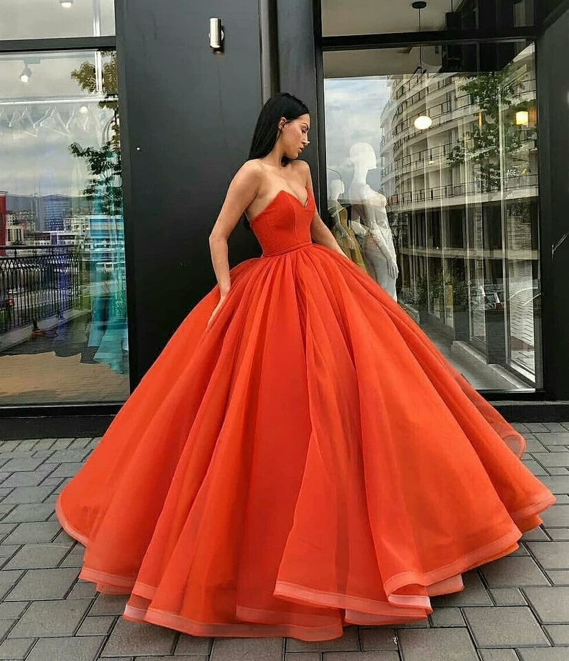 Orange quinceanera dresses best sale