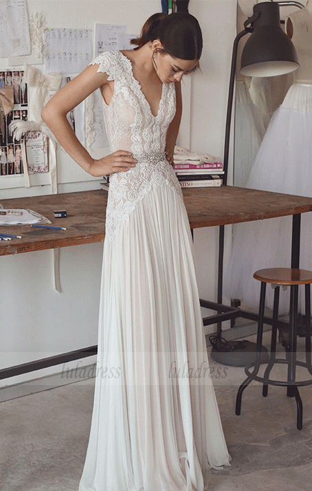 Elegant Lace A-Line Wedding Dresses