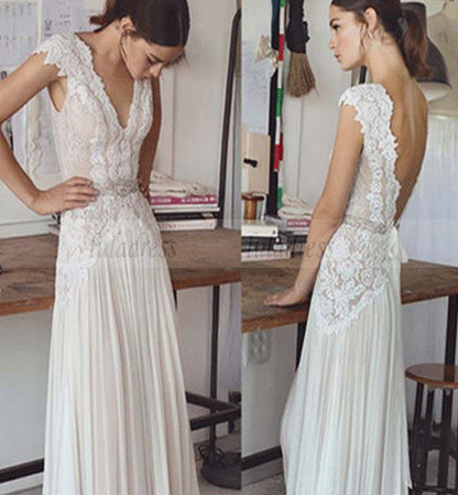 Elegant Lace A-Line Wedding Dresses